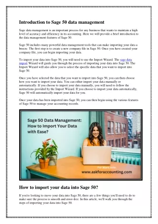 Sage 50 Data Management: How to Import Your Data with Ease?