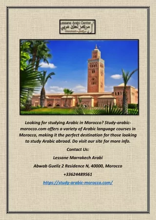 Learn Arabic Online in Morocco | Study-arabic-morocco.com
