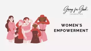 Women’s Empowerment - GivingForGood