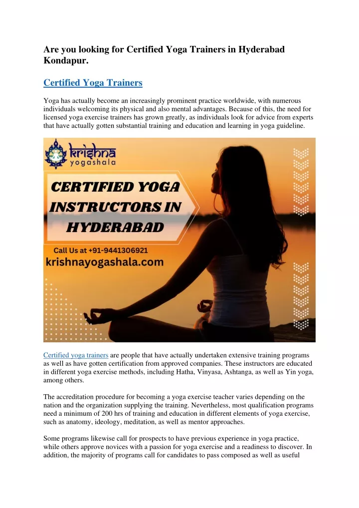 are you looking for certified yoga trainers