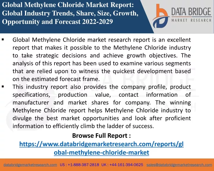 global methylene chloride market report global