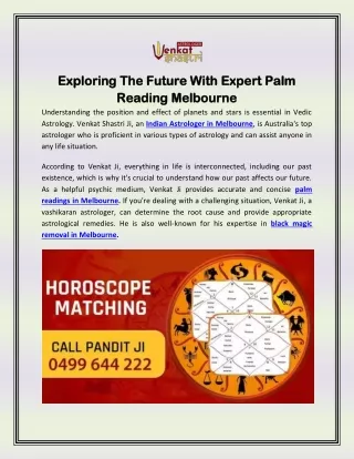 Exploring The Future With Expert Palm Reading Melbourne