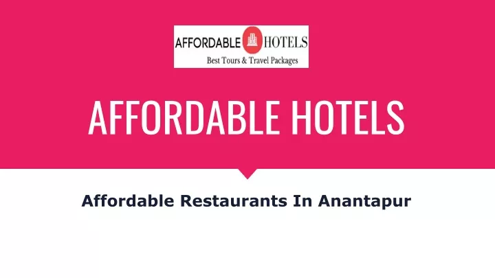 affordable hotels