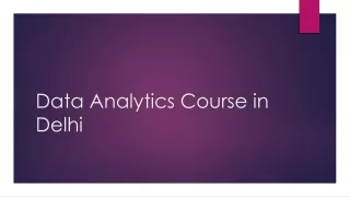 Data Analytics Course in Delhi