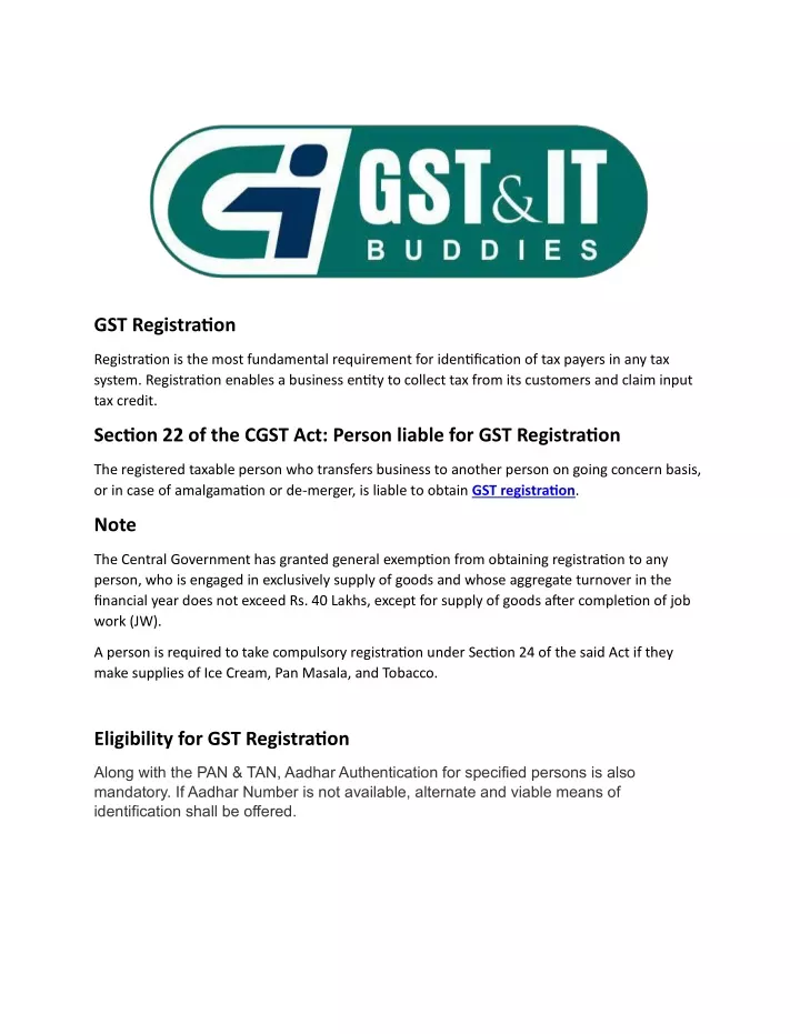 gst registration