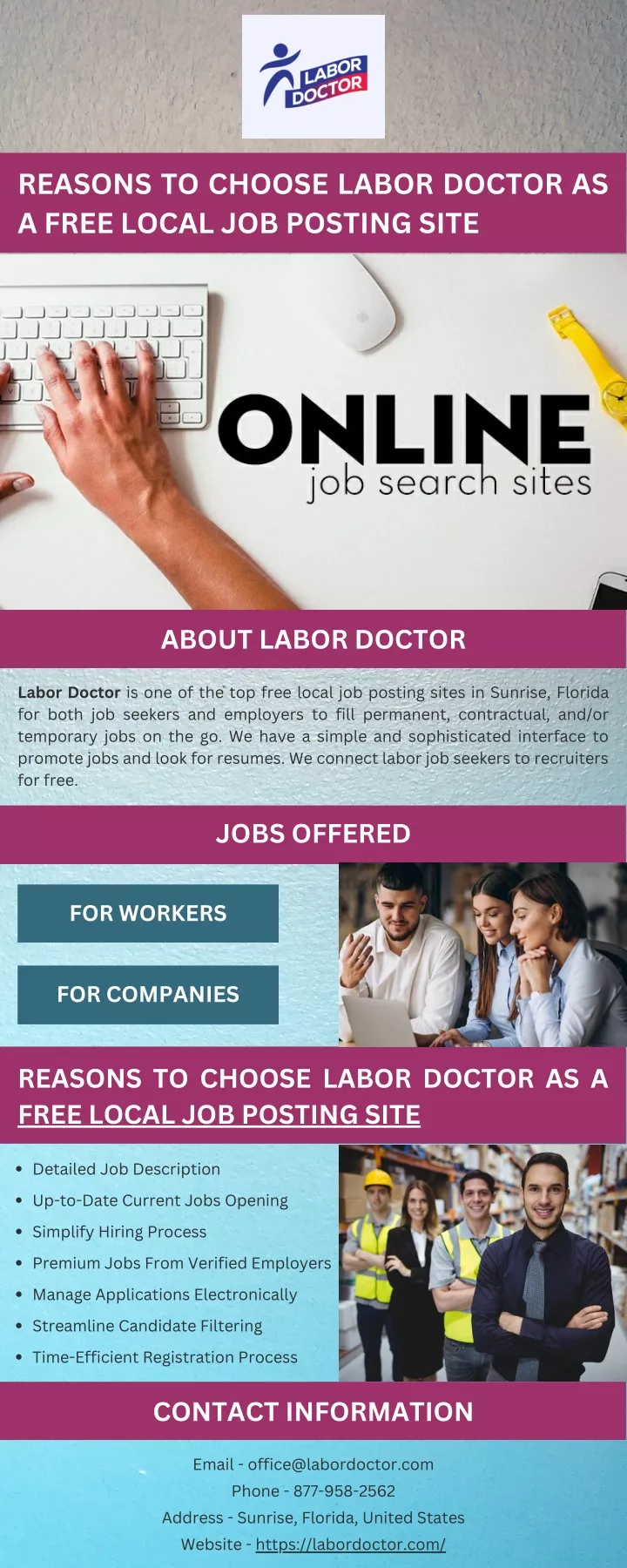 reasons to choose labor doctor as a free local