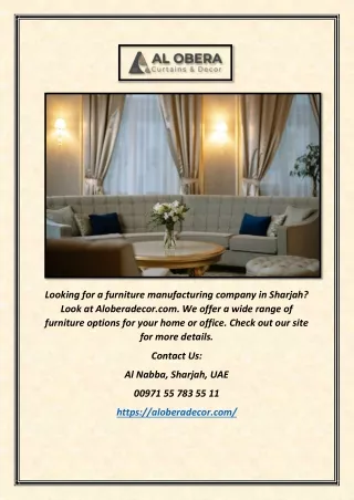 Home Furniture Solution in Dubai | Aloberadecor.com