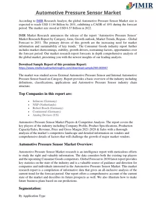 automotive pressure sensor market
