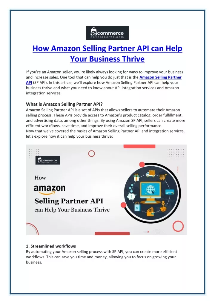 how amazon selling partner api can help your
