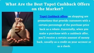 What Are the Best Tapo1 Cashback Offers on the Market