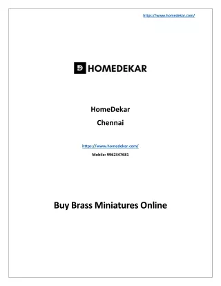 Buy Brass Miniatures Online
