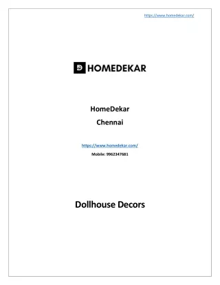 Dollhouse Decors