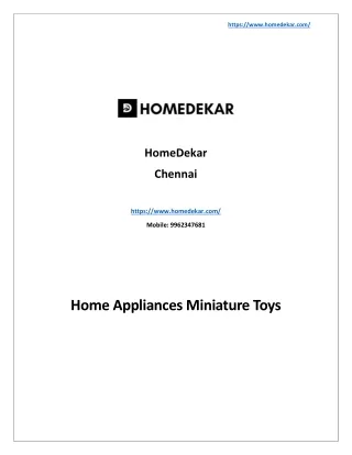 Home Appliances Miniature toys