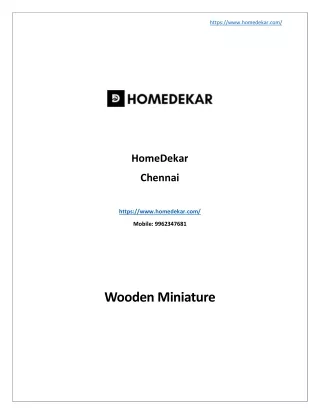 Wooden Miniature