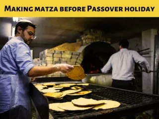 Making matza before Passover holiday