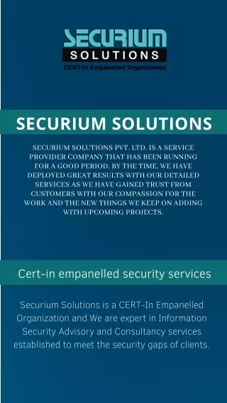 cert-in empanelled security services