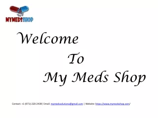 Anxiety Medicaton from Mymedsshop