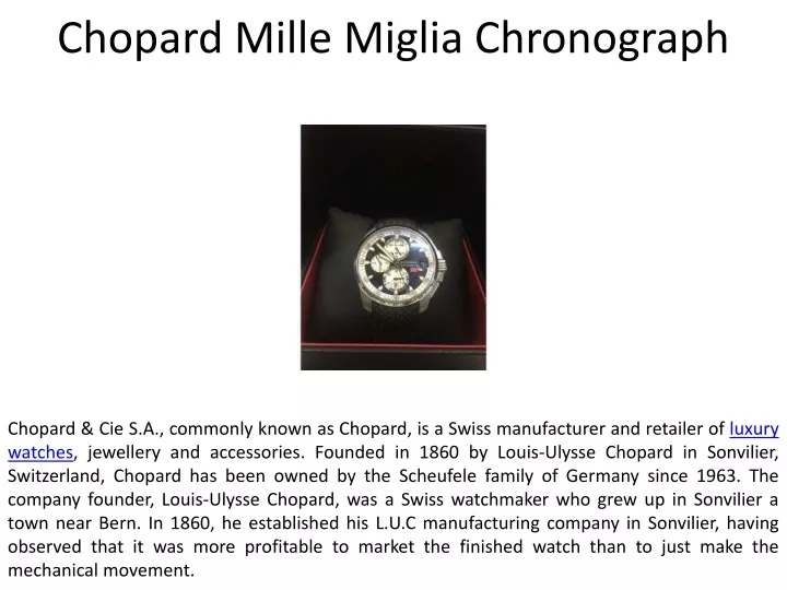 chopard mille miglia chronograph