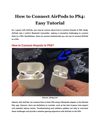 How to Connect AirPods to PS4 Easy Tutorial