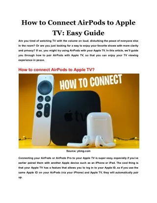 How to Connect AirPods to Apple TV: Easy Guide