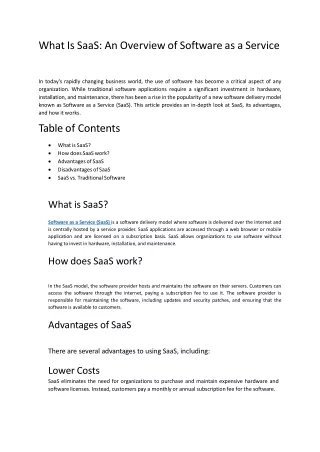 What Is SaaS  An Overview of Software as a Service