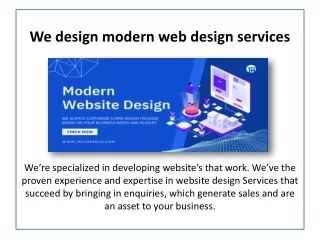 We design modern web design services