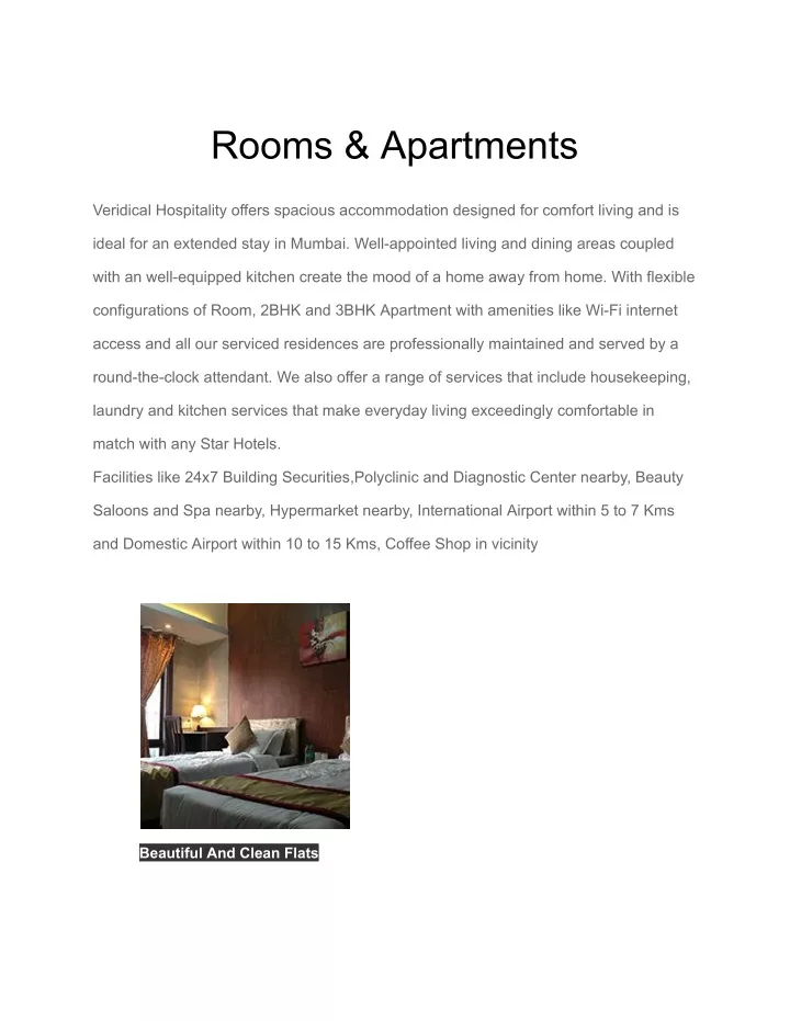 rooms apartments