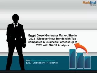 Egypt Diesel Generator Market 2023-2028: Competitive Landscape Analysis