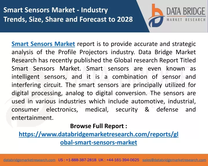 smart sensors market industry trends size share