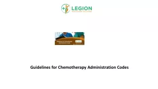 guidelines for chemotherapy administration codes