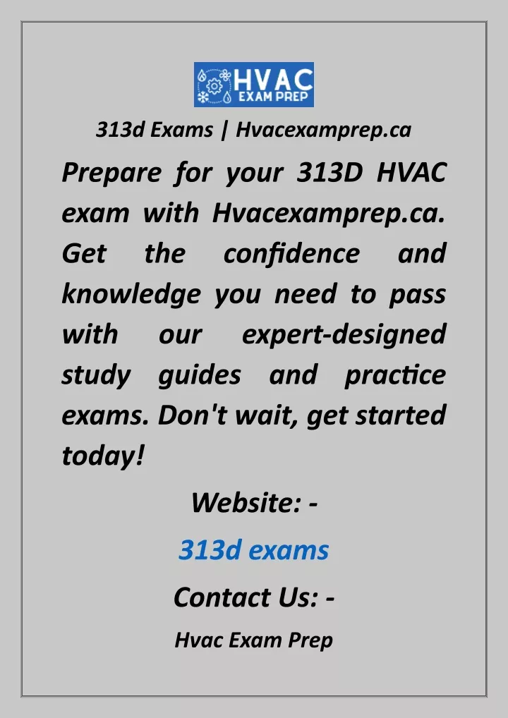 313d exams hvacexamprep ca