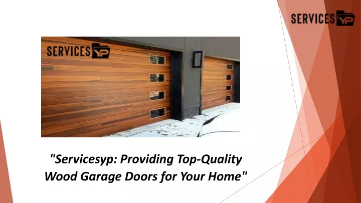 servicesyp providing top quality wood garage