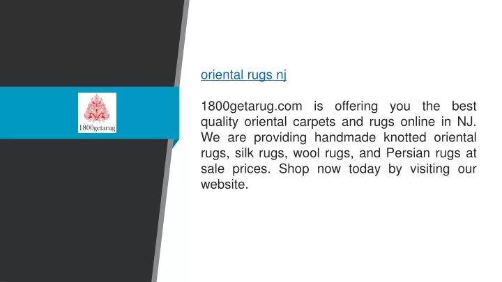 oriental rugs nj 1800getarug com is offering