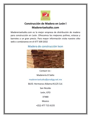 construcci n de madera en le n l madereriaelsalto