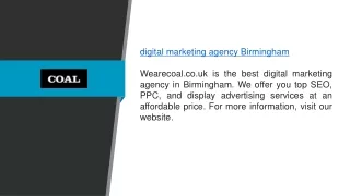 Digital Marketing Agency Birmingham Wearecoal.co.uk