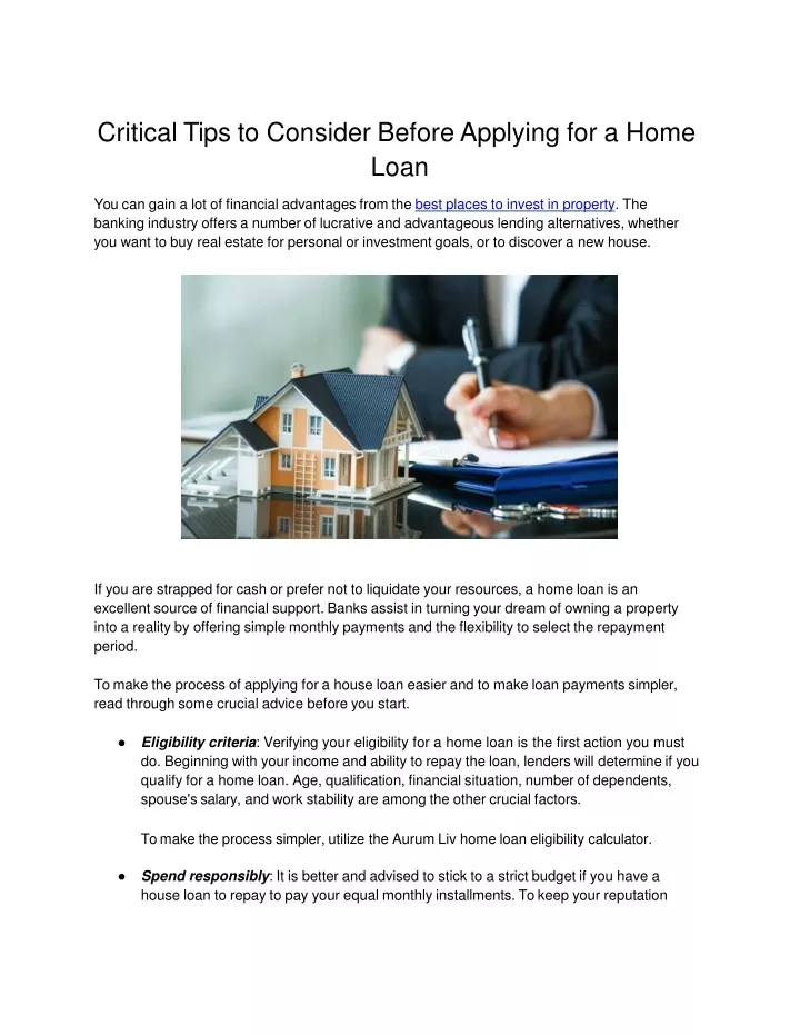 critical tips to consider before applying