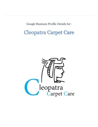 Cleopatra Carpet Care