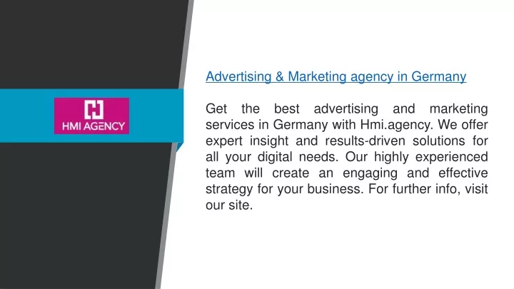 advertising marketing agency in germany