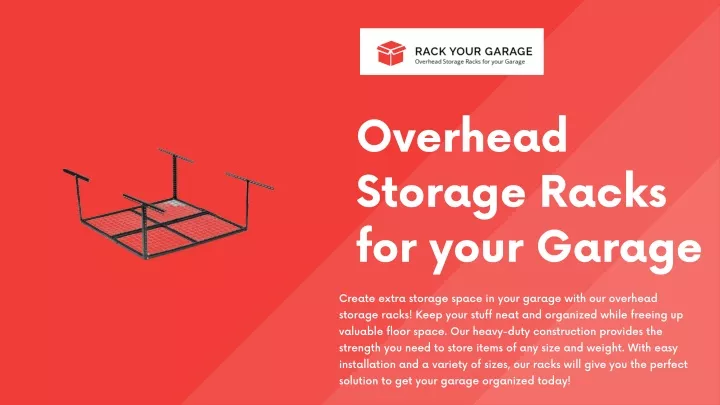 overhead storage racks for your garage