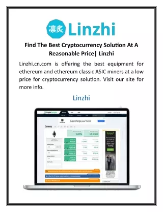 find the best cryptocurrency solution