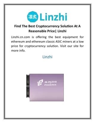 find the best cryptocurrency solution