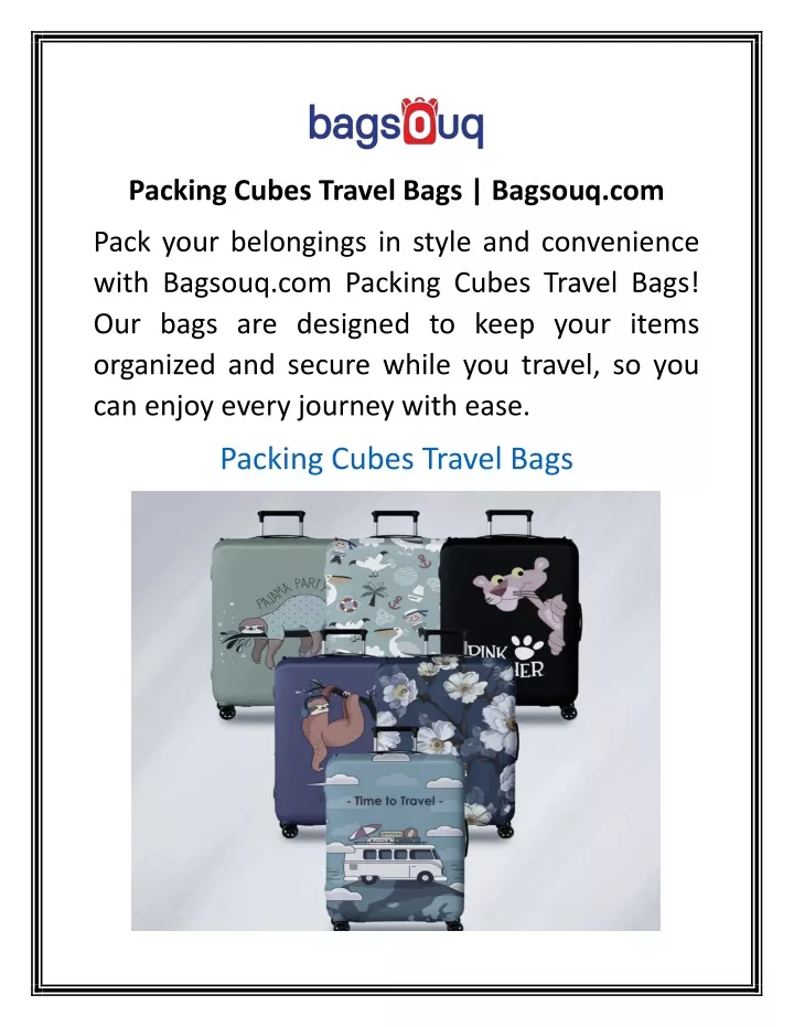 packing cubes travel bags bagsouq com