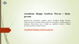 Aerodrom Skopje Gostivar Prevoz  Insta-go.com