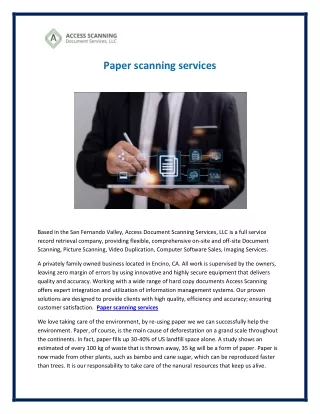 paper scanning services