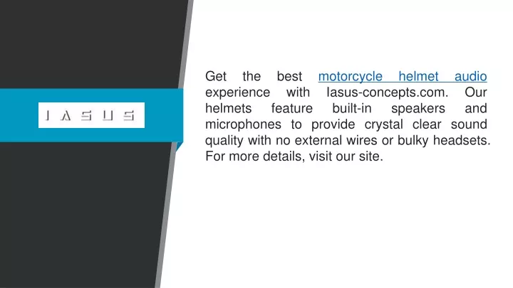 get the best motorcycle helmet audio experience