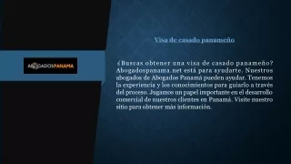 Visa de casado panameño | Abogadospanama.net