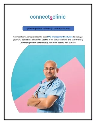 opd management software connect2clinic com