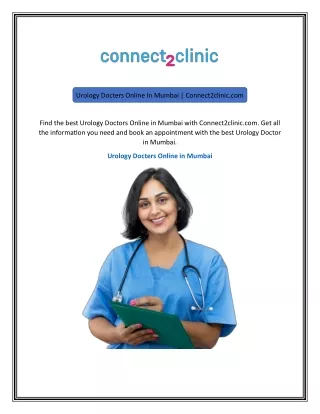 Urology Docters Online In Mumbai Connect2clinic.com