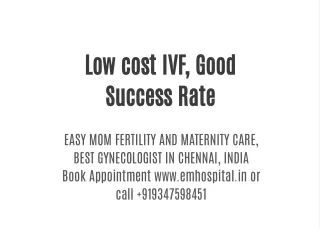 Low Cost IVF, Easy Mom Fertility