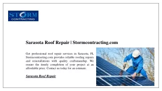 Sarasota Roof Repair | Stormcontracting.com